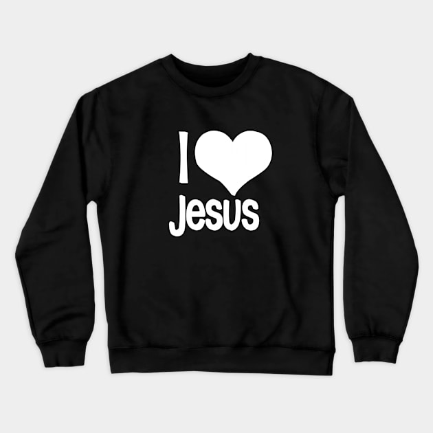 I love Jesus black Crewneck Sweatshirt by persa